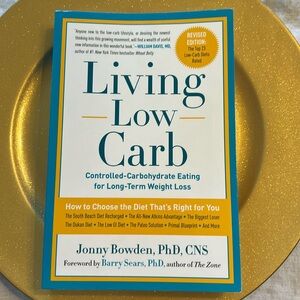 Living Low Carb Book by Jonny Bowden - Gold and Blue Cover; Great Condition!